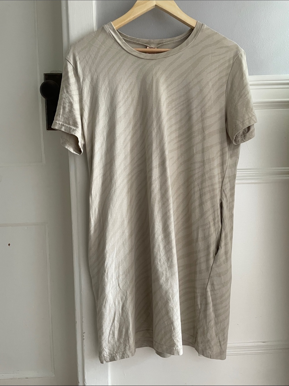 Smash & Tess Cleo Mini dress tan with tiger stripes-Small
